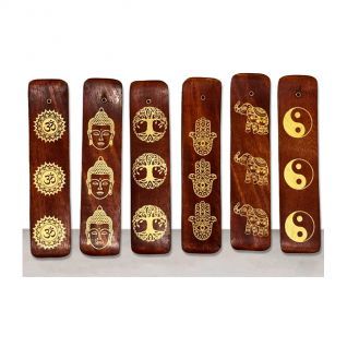 Incensario TABLA Madera Sheeshami-6 Diseños